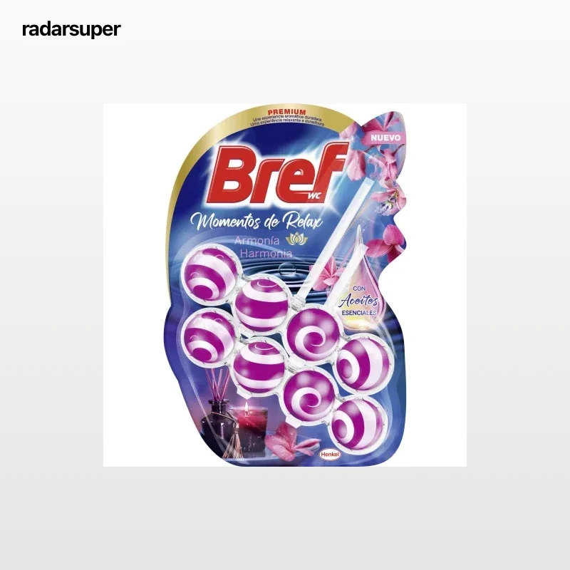 Colgador WC Momentos de Relax perfume armonía con aceites esenciales Bref 2 ud.