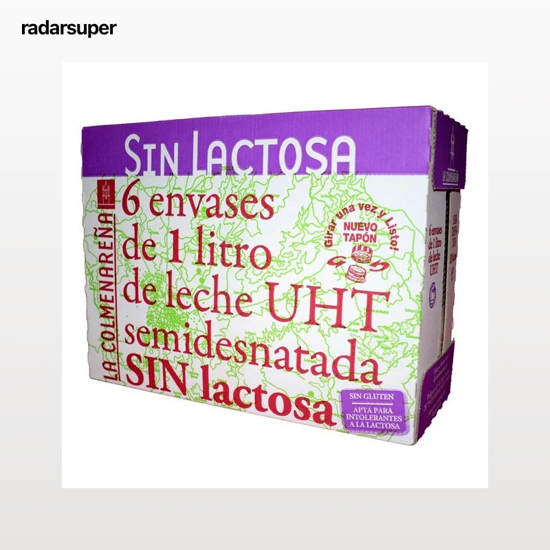 LA COLMENAREÑA Leche semidesnatada sin gluten y sin lactosa  6 x 1 l.