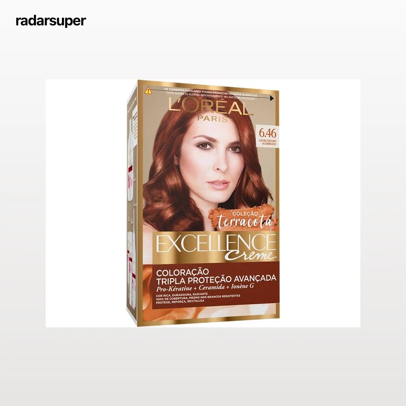 COLORAÇÃO EXCELLENCE CREME LONGA DURAÇÃO 6.46 LOURO ESCURO ACOBREADO UN