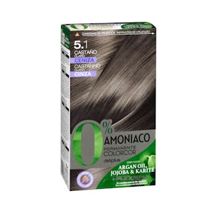 Coloración permanente 0% amoníaco 5.1 castaño claro ceniza Colorcor