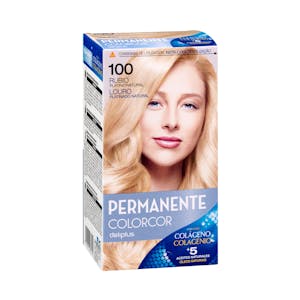 Coloración permanente 100 rubio platino natural Colorcor