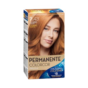 Coloración permanente 7.43 cobre cálido Colorcor