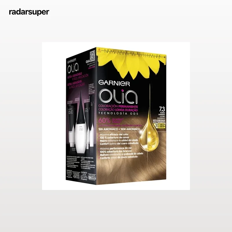 Coloración Permanente nº 7.3 Rubio Dorado Garnier Olia 1 ud.