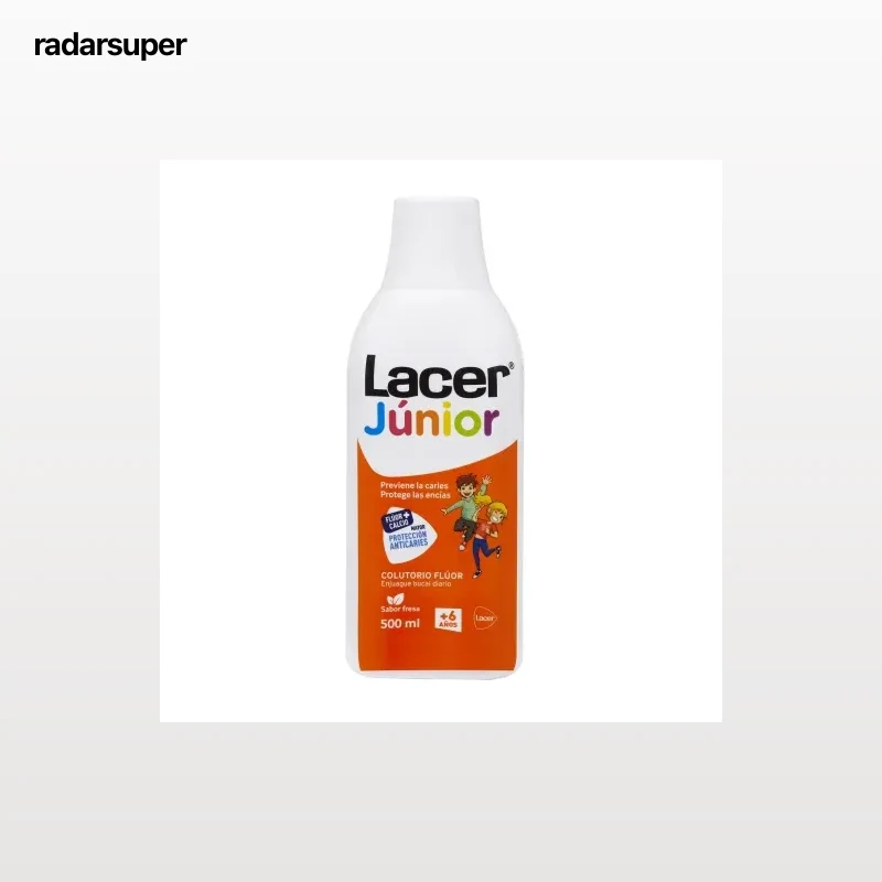 Colutorio flúor diario + 6 años sabor fresa Lacer Junio 500 ml