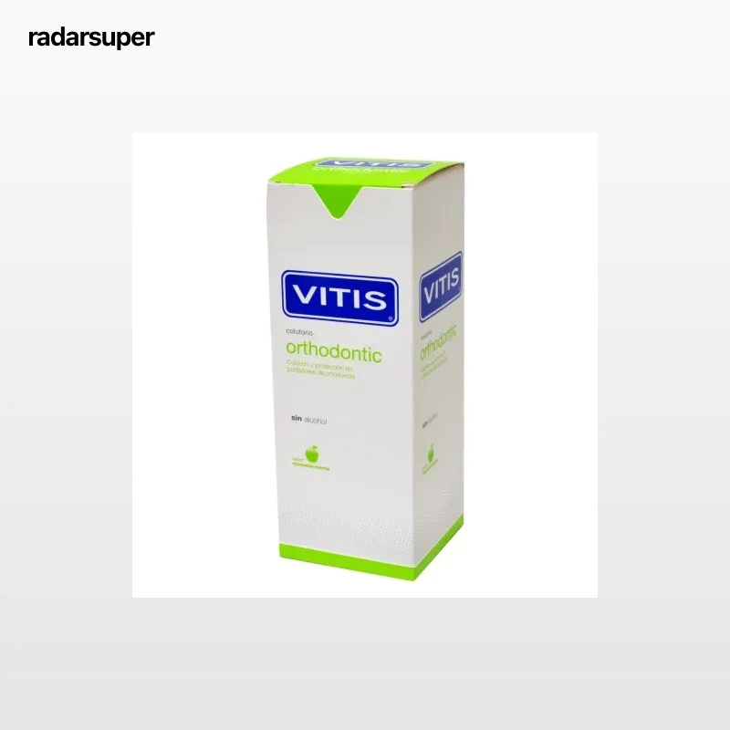 Colutorio Orthodontic sin alcohol sabor manzana-menta Vitis 500 ml.