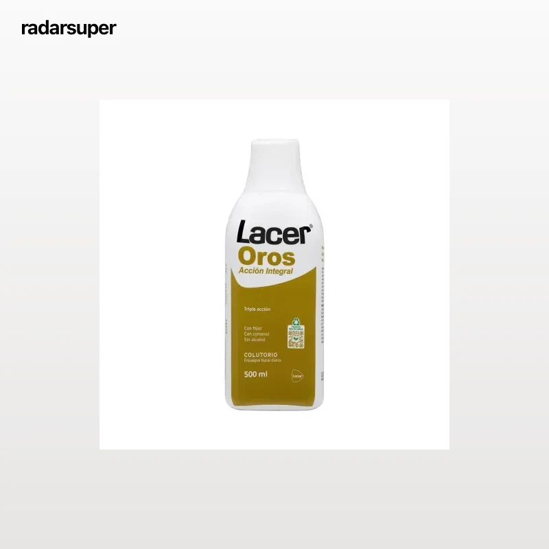 Colutorio protección bucodental integral de dientes y encías triple acción Lacer Oros 500 ml.