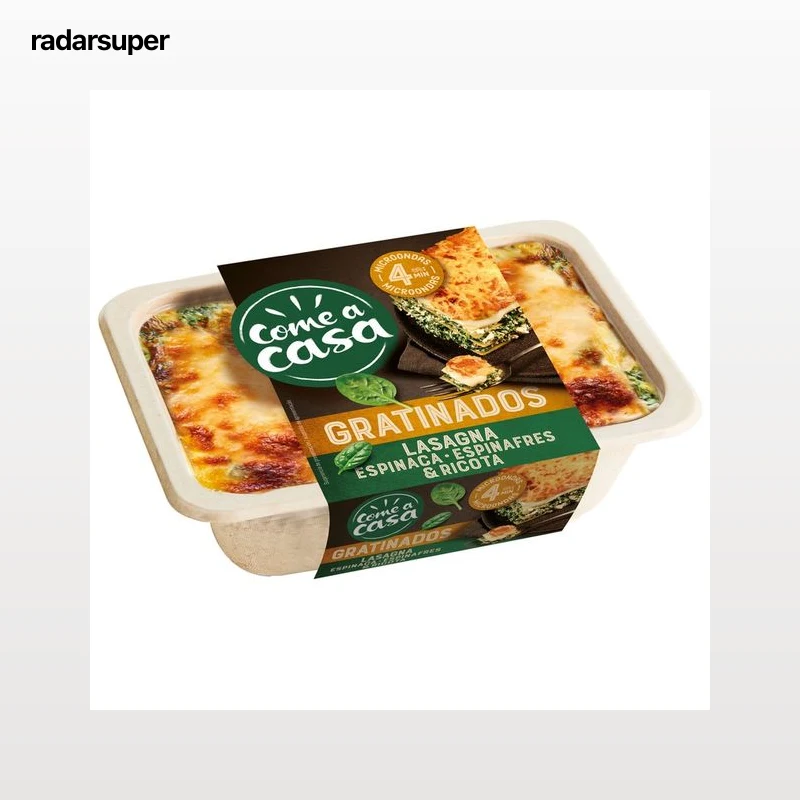 COME A CASA Lasaña de espinaca y queso ricota, lista para calentar y comer 350g