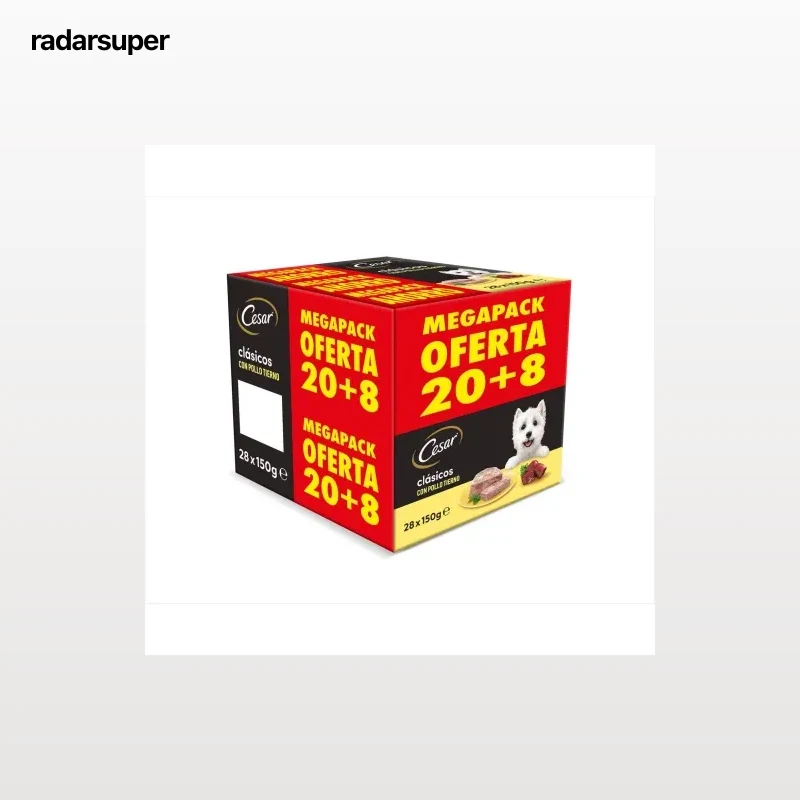 Comida húmeda clásicos con pollo para perro Cesar 20x150 g
