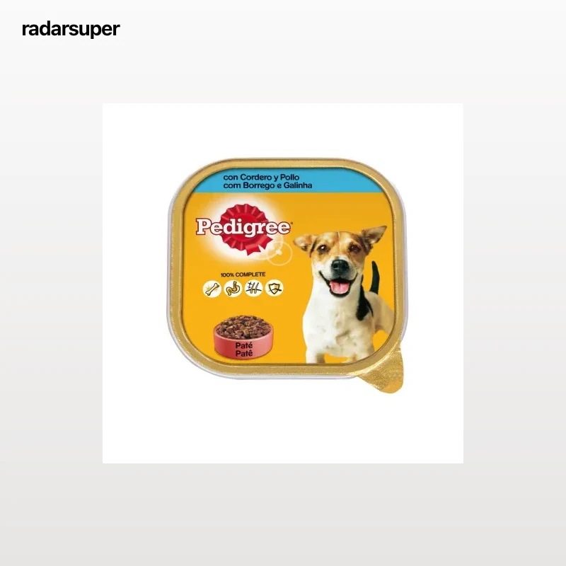 Comida húmeda de cordero y pollo para perro Pedigree 300 g.