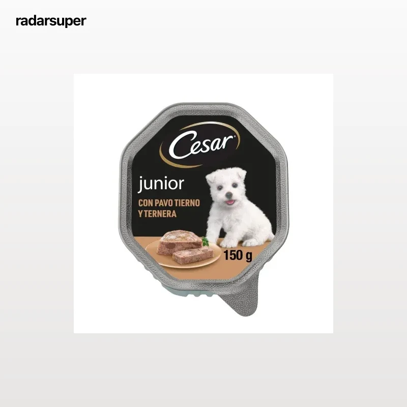 Comida Húmeda de pavo y ternera para perro cachorro Cesar 150 g.