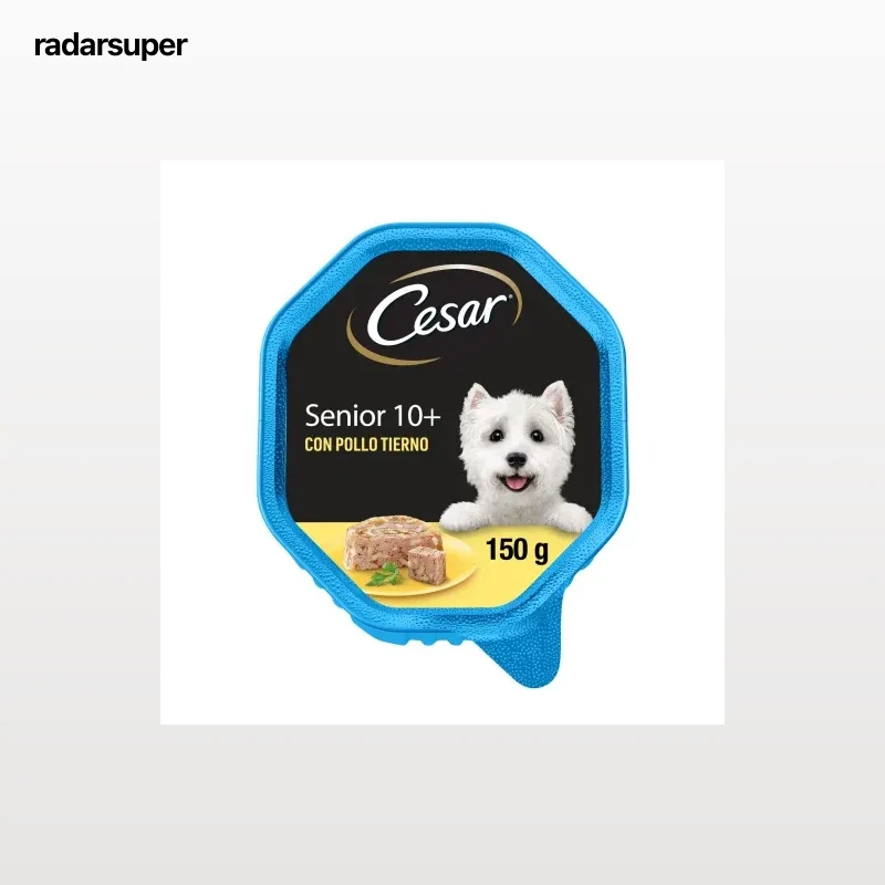 Comida húmeda de pollo para perros senior Cesar 150 g.