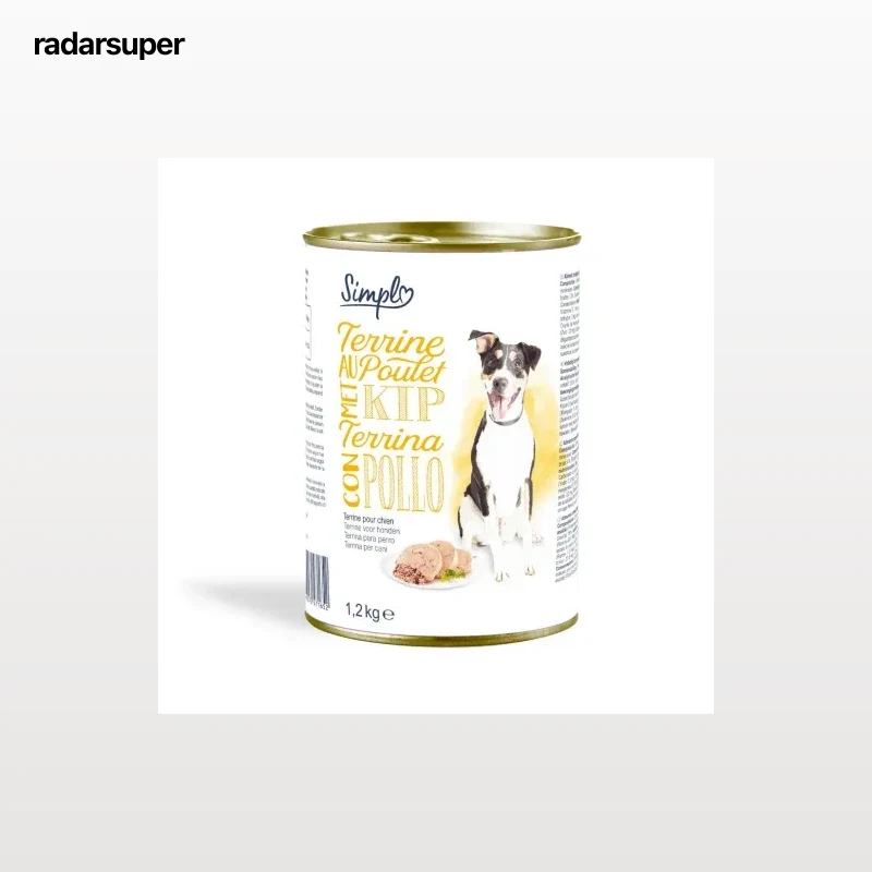 Comida húmeda de pollo para perros Simpl 1200 g.