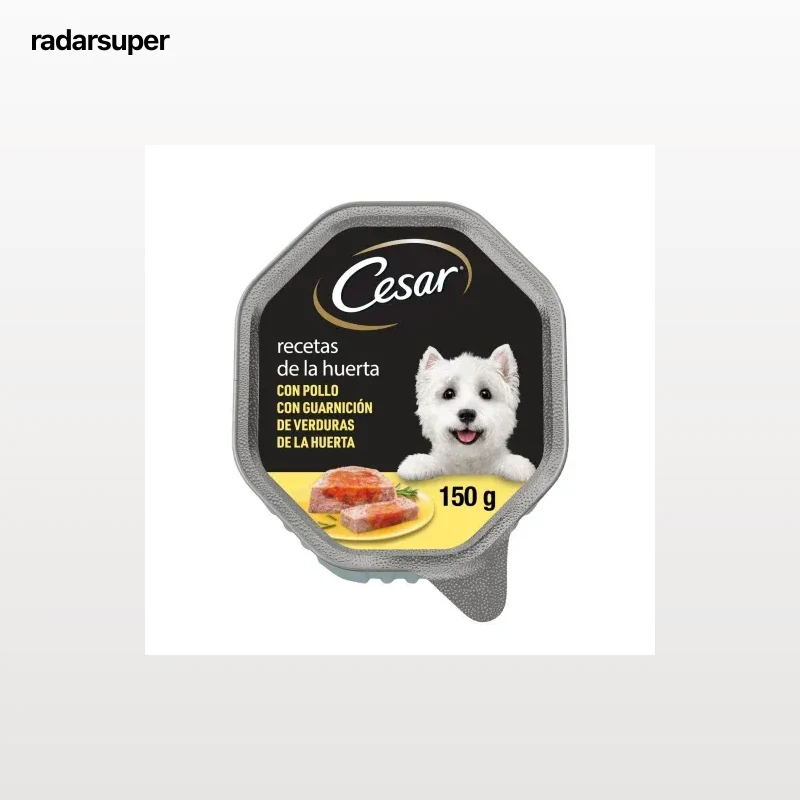 Comida húmeda de pollo y verduras para perro Cesar Recetas de la Huerta 150 g.