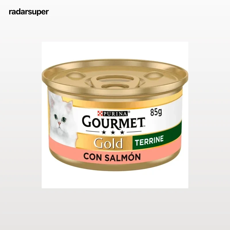 Comida húmeda de salmón para gato adulto Purina Gourmet Gold 85 g
