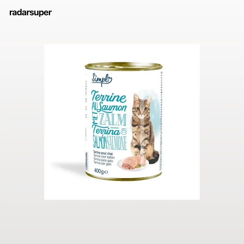 Comida húmeda de salmón para gatos Simpl 400 g.
