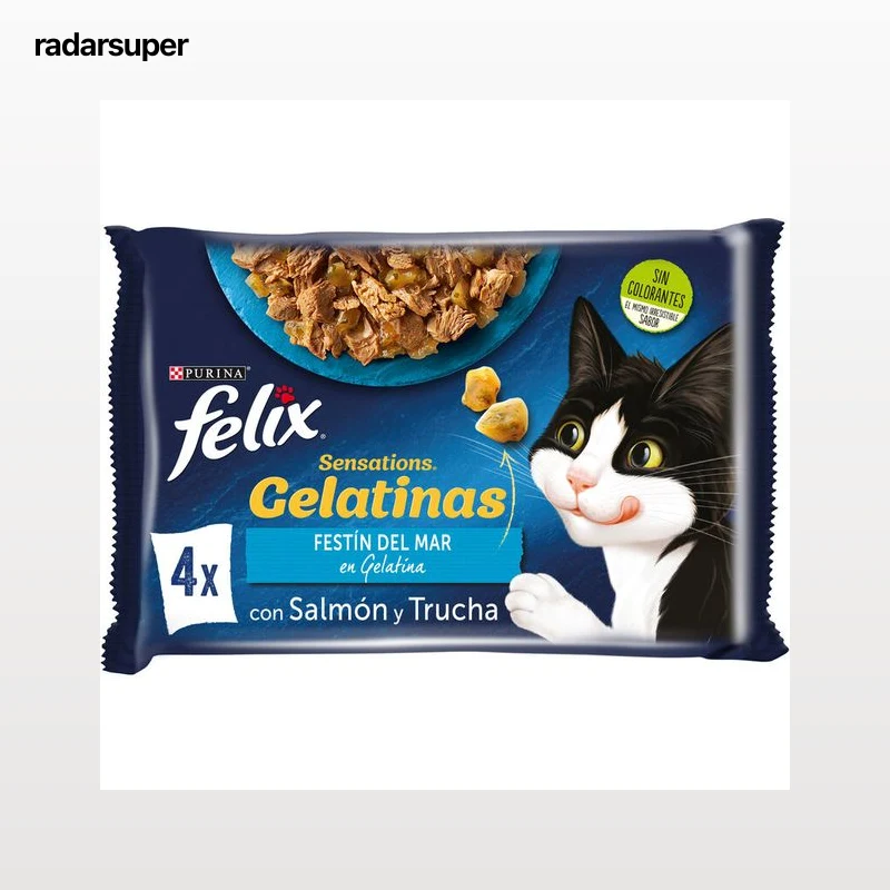 Comida húmeda gato Félix Sensation pescados pack 4
