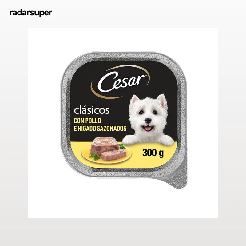 Comida húmeda perro César paté pollo e hígado