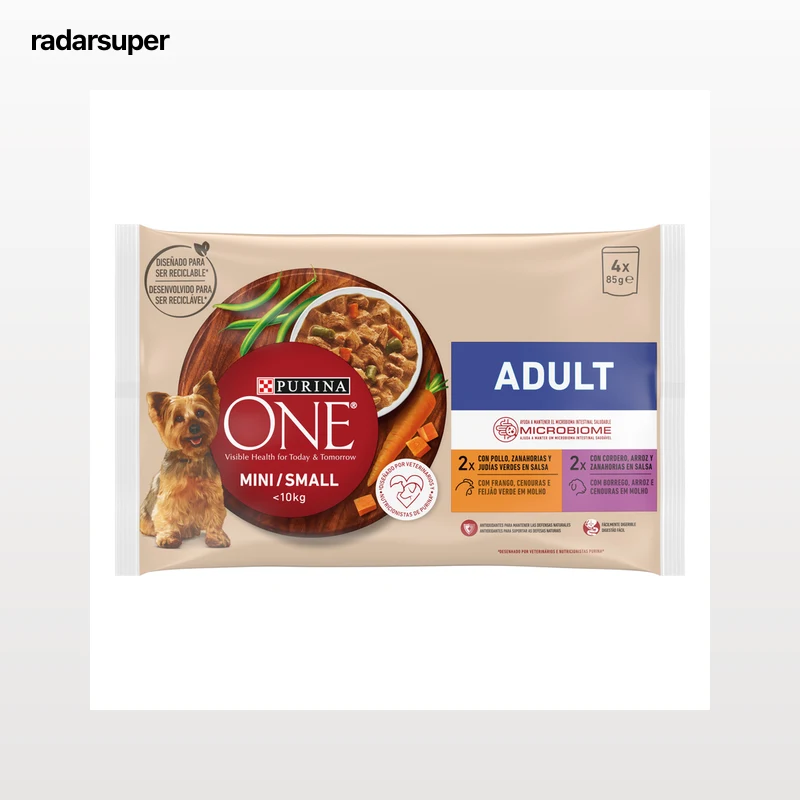 Comida húmeda Purina One para perro mini adulto pollo y cordero p4