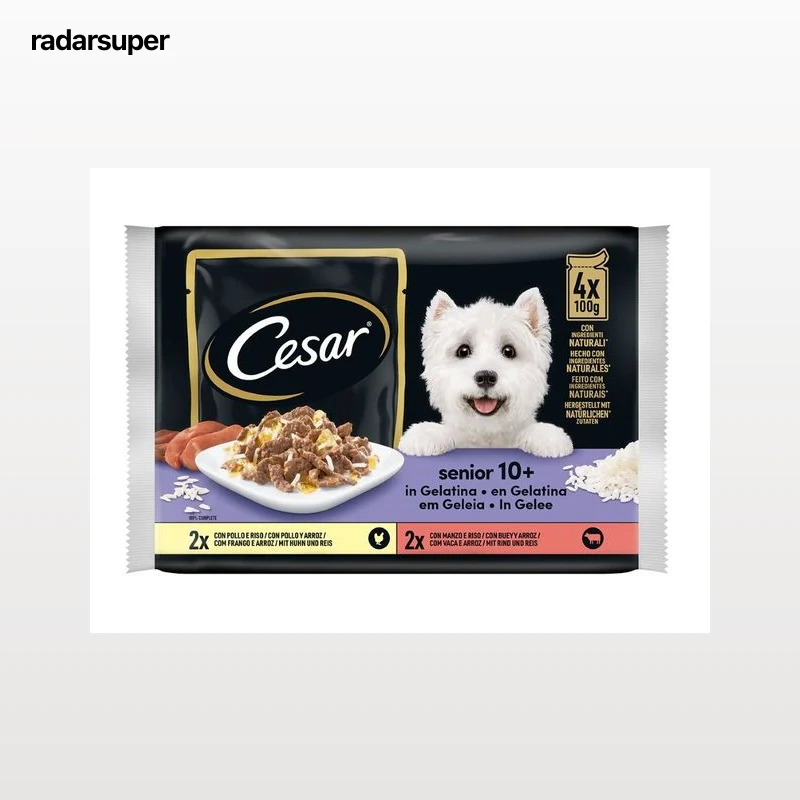 COMIDA HÚMIDA CÃO CESAR SÉNIOR 4X100G