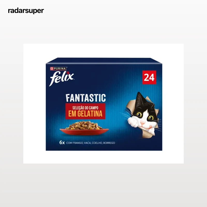 COMIDA HÚMIDA GATO FELIX FANTASTIC CARNE 24X85G