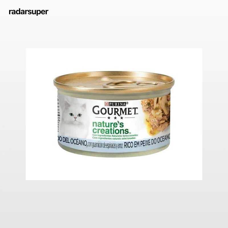 COMIDA HÚMIDA PARA GATO GOURMET NATURES CREATIONS COM PEIXE 85G
