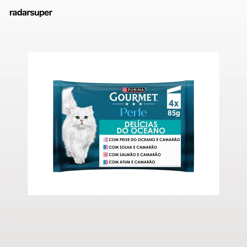 COMIDA HÚMIDA PARA GATO GOURMET PERLE DELICIAS DO OCEANO 4X85G