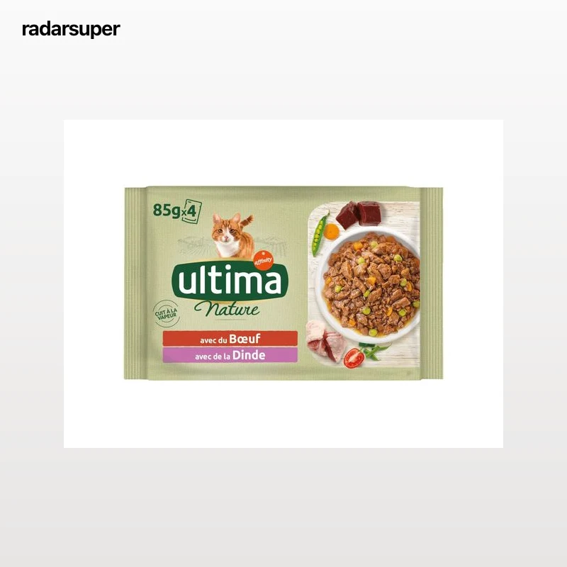 COMIDA HÚMIDA PARA GATO ULTIMA NATURE COM VACA E PERÚ 4X85G