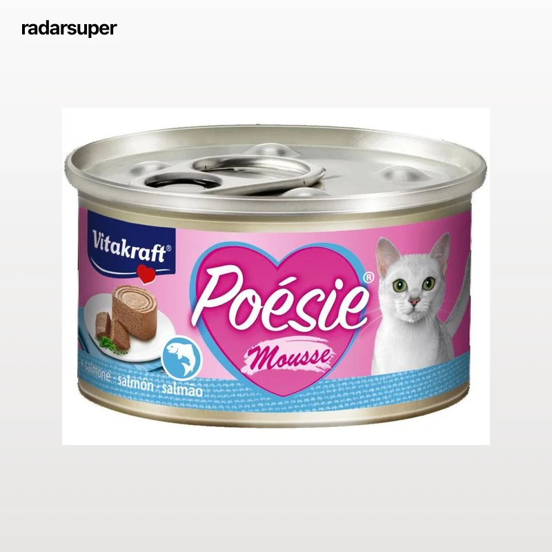 COMIDA HÚMIDA PARA GATO VITAKRAFT POESIE MOUSSE SALMÃO 85G