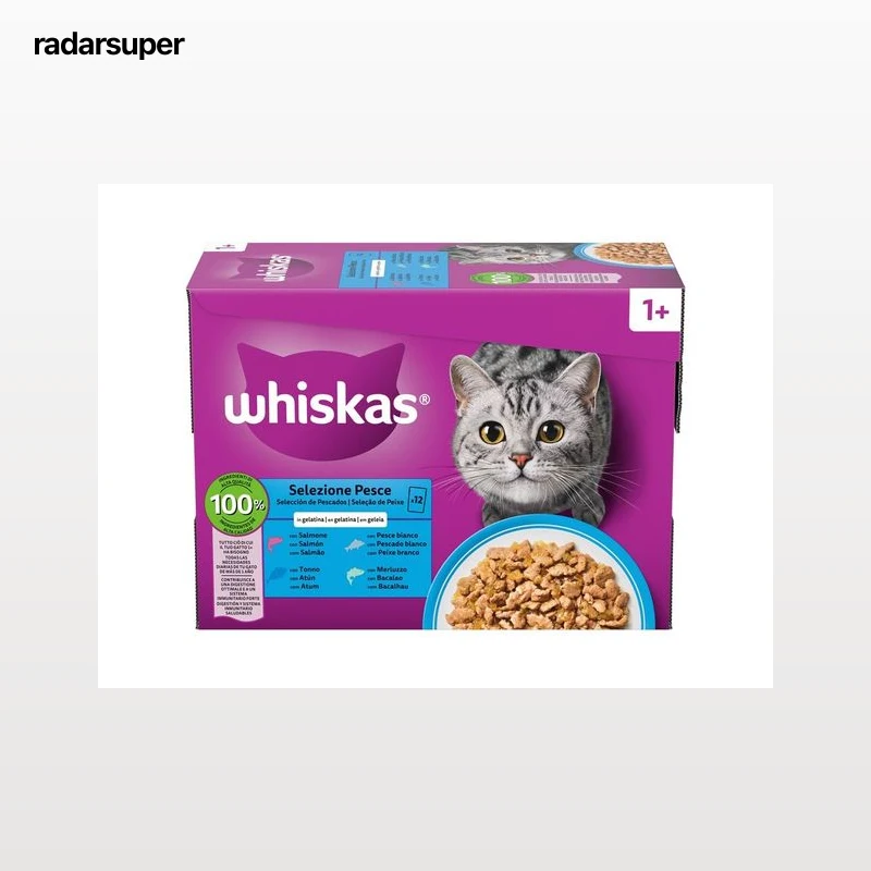 COMIDA HÚMIDA PARA GATO WHISKAS PEIXE 12X85G