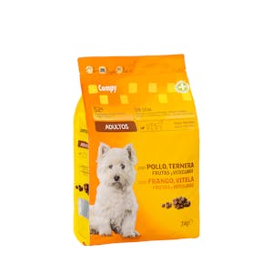 Comida perro adulto Compy con pollo, ternera, frutas y verduras