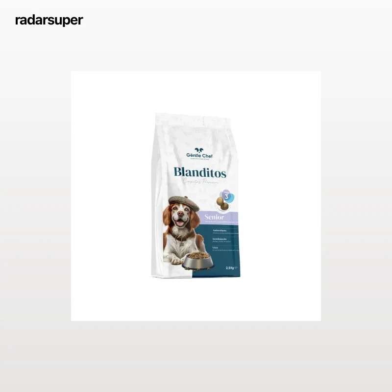 Comida semihúmeda de omega 3 para perro senior mediano-grande Gentle Chef Blanditos 2,5 kg
