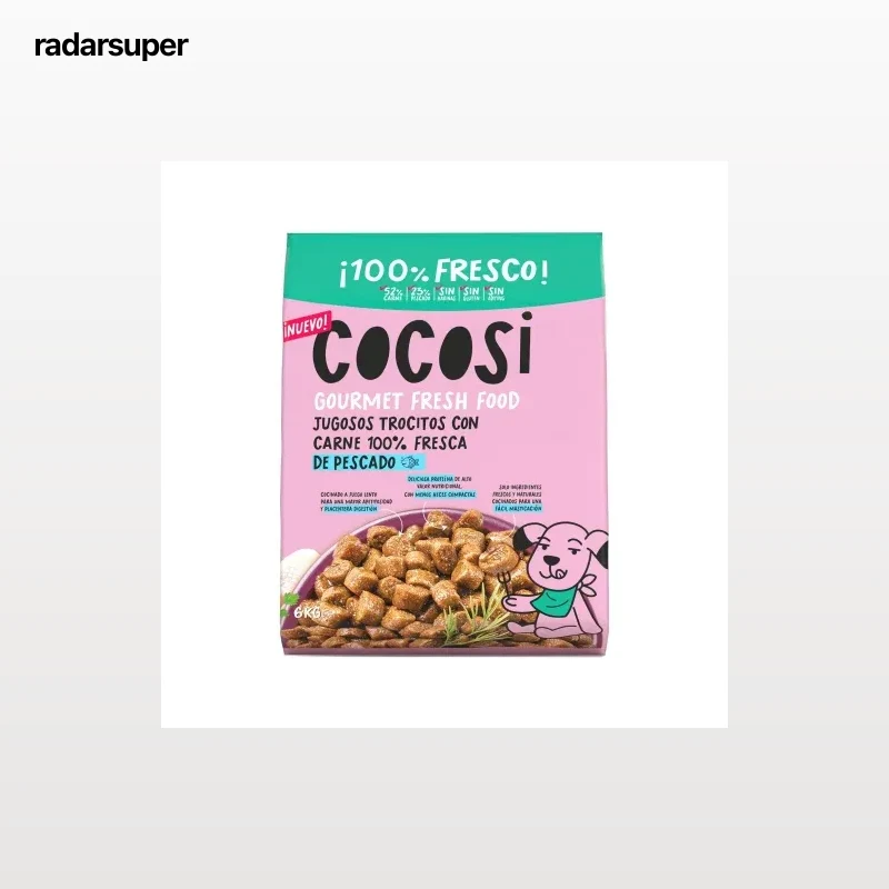 Comida semihúmeda de pescado para perros Cocosi 6 kg.