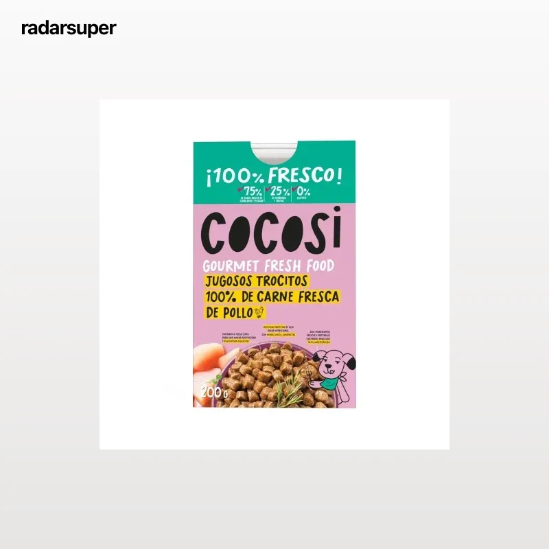 Comida semihúmeda sabor pollo para perros Cocosi 200 g.