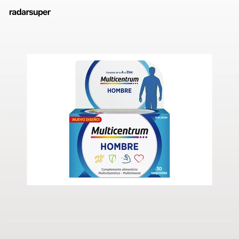 Complemento alimenticio para hombre multivitamínico Multicentrum 30 cápsulas