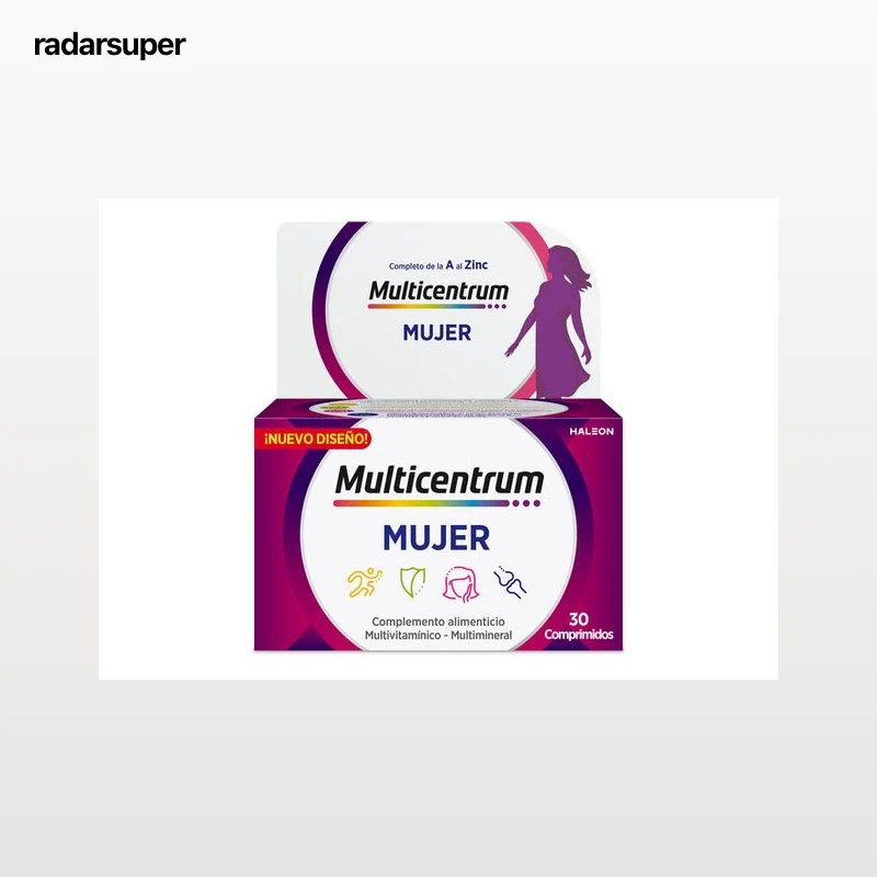 Complemento alimenticio multivitamínico para mujer Multicentrum 30 cápsulas