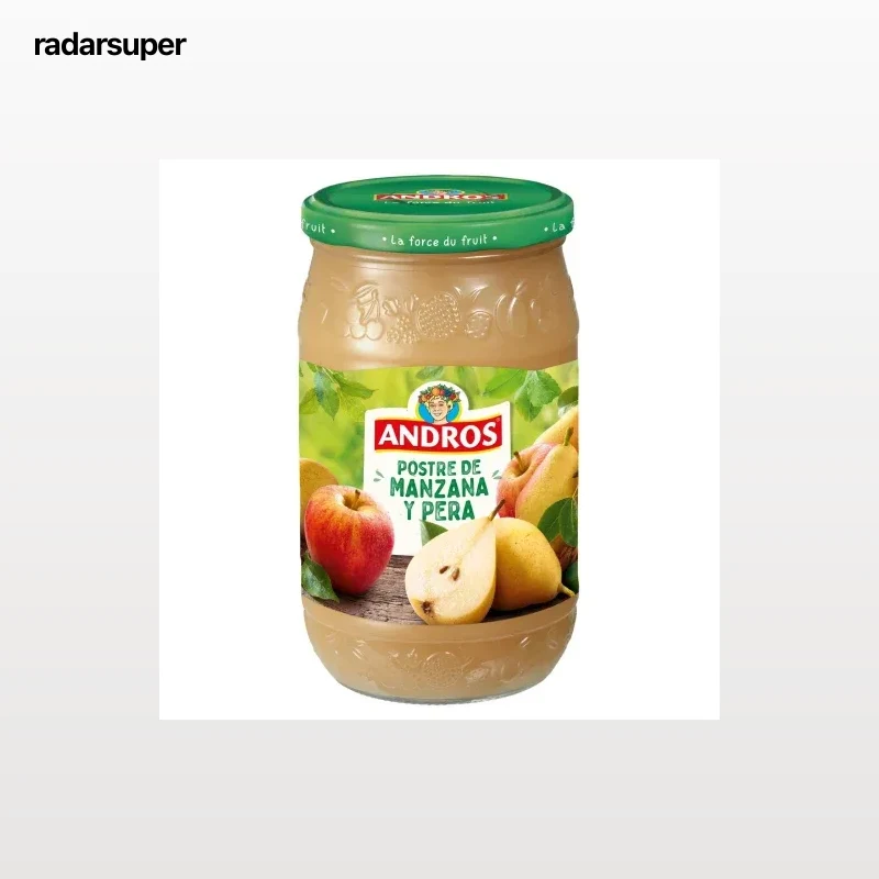 Compota de manzana y pera Andros 750 g.