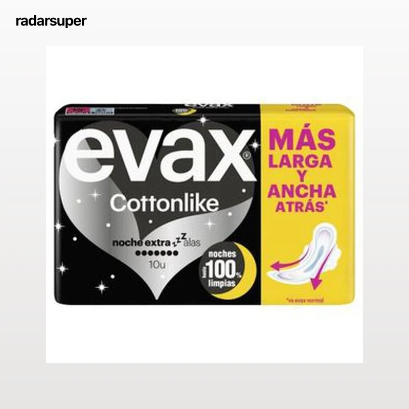 Compresa Alas Cottonlike Evax 10U Noche Extra