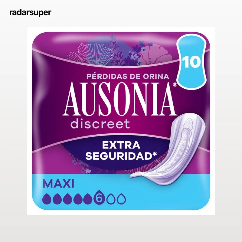 Compresa Ausonia Discreet 10 unidades maxi extra seguridad