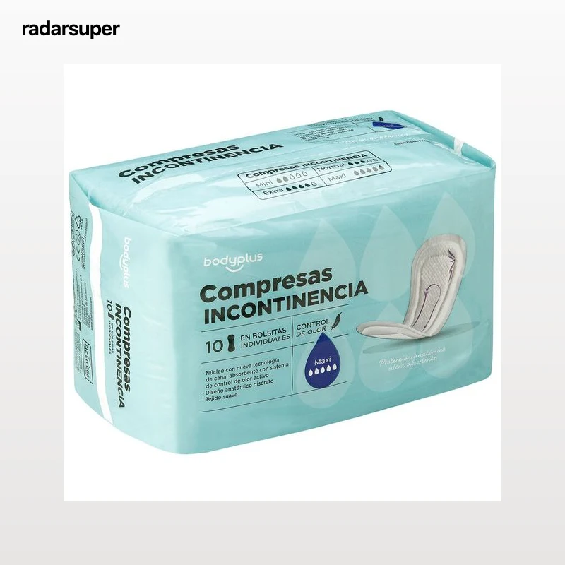 Compresa de incontinencia Bodyplus 10 unidades maxi