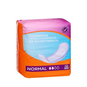 Compresa de incontinencia normal Deliplus sin alas