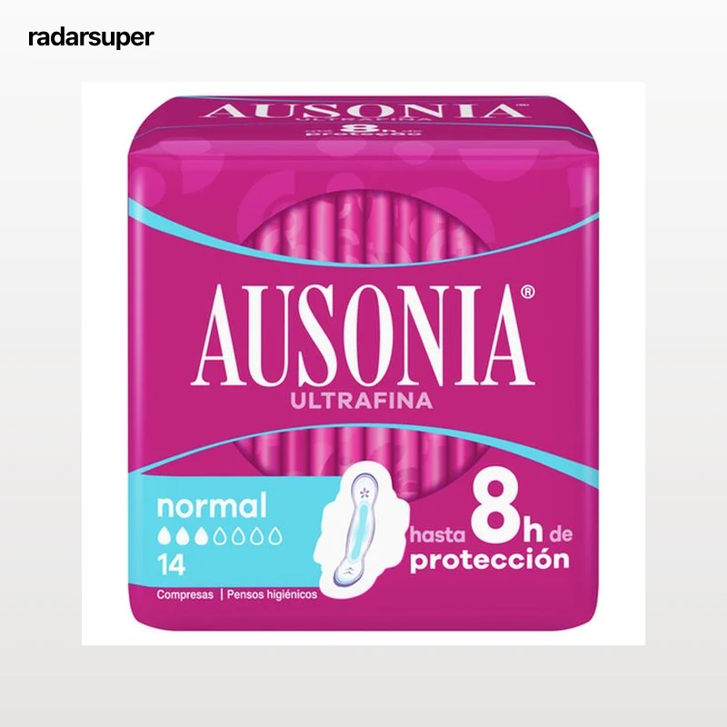 Compresas con alas Ausonia 14 uds normal