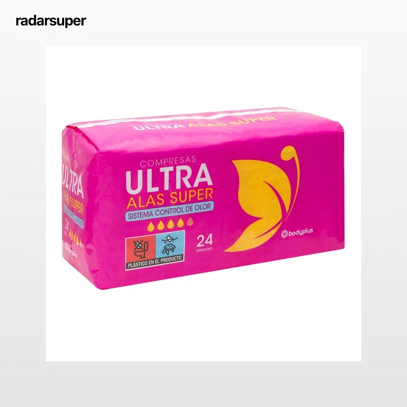 Compresas con alas Bodyplus 24 uds super ultra