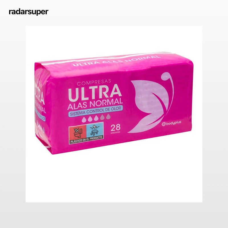 Compresas con alas Bodyplus 28 uds normal ultra