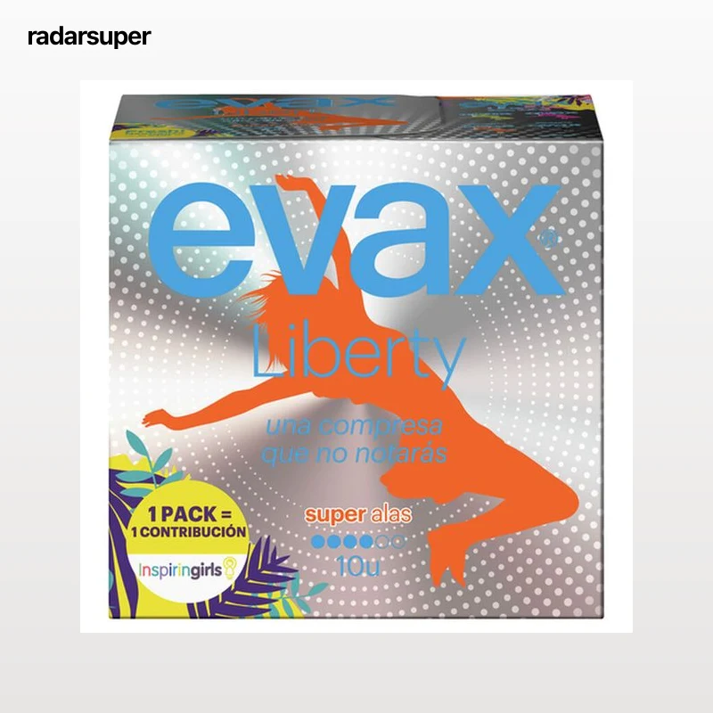Compresas con alas liberty Evax 10 uds super