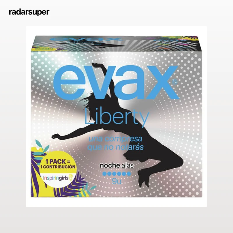 Compresas con alas liberty Evax 9 uds noche