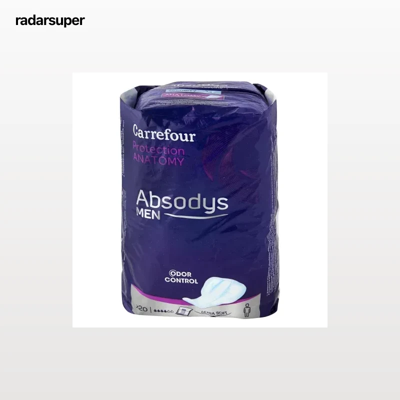 Compresas de incontinencia para hombre Absodys men Carrefour 20 ud.