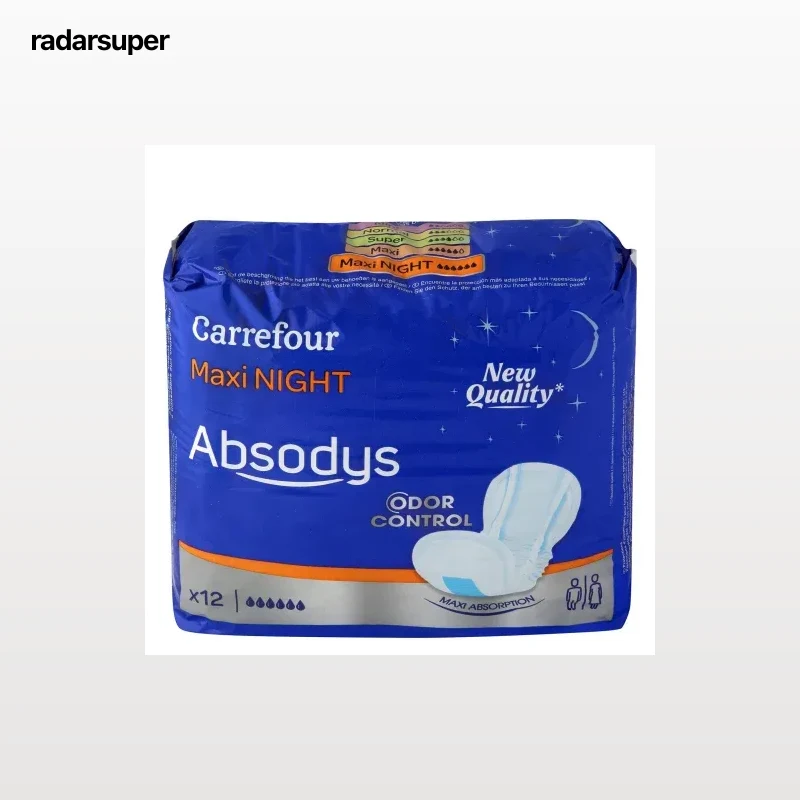 Compresas maxi noche Absodys Carrefour 12 ud.