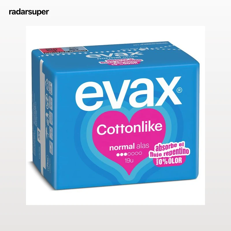 Compresas normal con alas Evax 19 unidades
