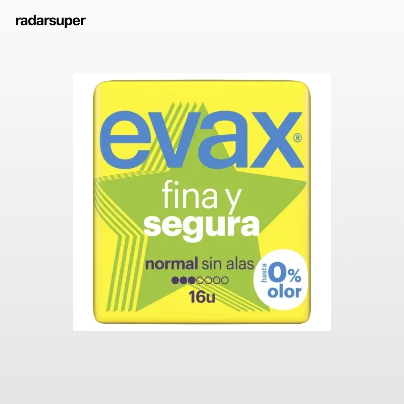Compresas normal Fina y Segura Evax 16 ud.