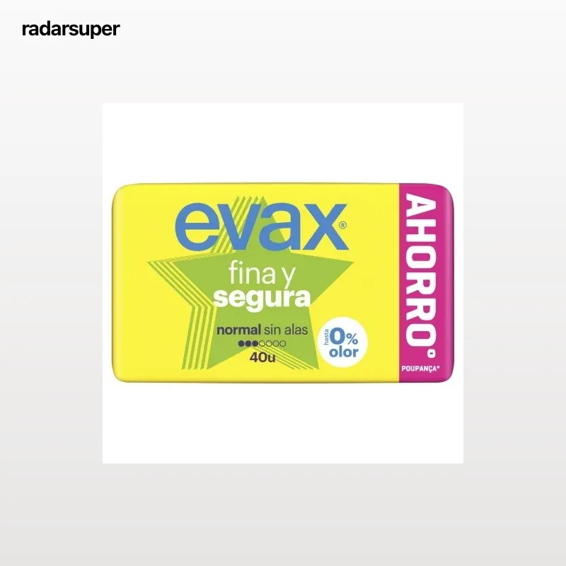 Compresas normal Fina y Segura Evax 40 ud.